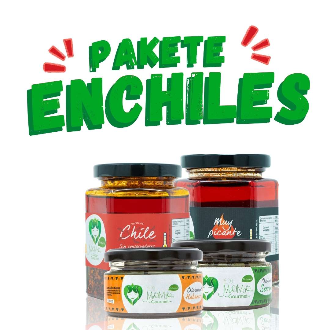 Pakete Enchiles - 4 pack de Salsas y Chicharrón de Chile