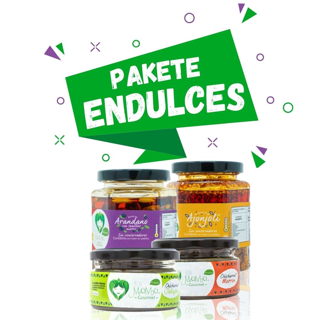 Pakete Endulces- 4pack Salsas y Chicharrón de chile